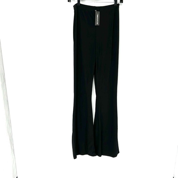 PrettyLittleThing Black Flared Pants - Picture 1 of 8